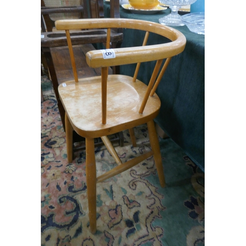 348 - Beech stick back child's high chair