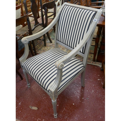 356 - Upholstered French style armchair