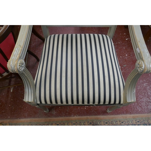 356 - Upholstered French style armchair