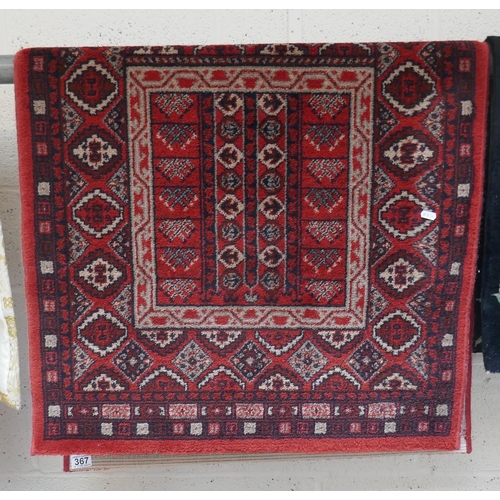 367 - Afghan wool patterned rug - Approx size: 150cm x 79cm