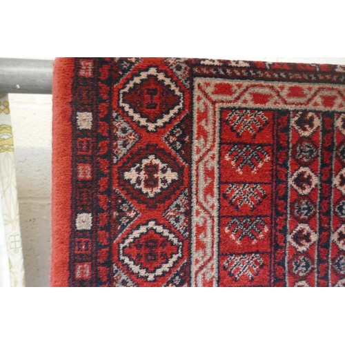 367 - Afghan wool patterned rug - Approx size: 150cm x 79cm