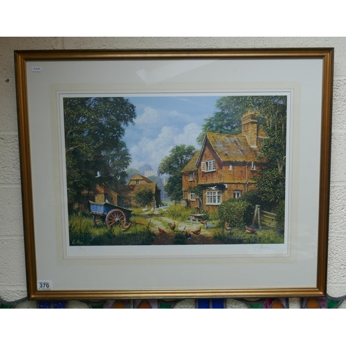 370 - L/E signed print - Farmyard scene by Edward Hersey