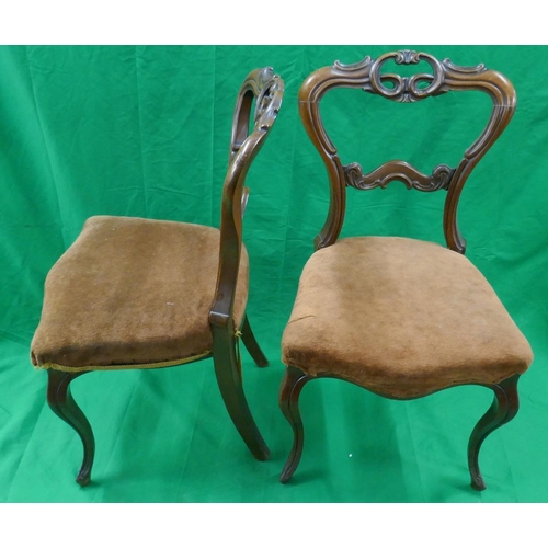 375 - Set of 6 fine Victorian rosewood dining chairs