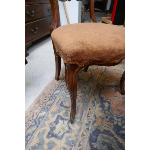 375 - Set of 6 fine Victorian rosewood dining chairs