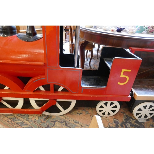 377 - Child's scratch built sit on model of train - James from Thomas the Tank Engine