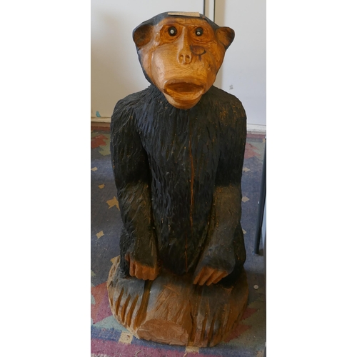 382 - Wooden Cyril the Chimpanzee - Approx H: 102cm