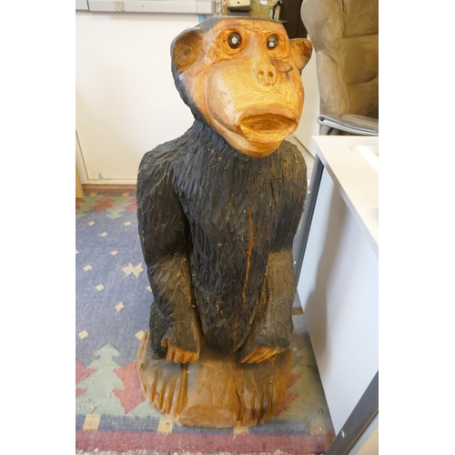 382 - Wooden Cyril the Chimpanzee - Approx H: 102cm