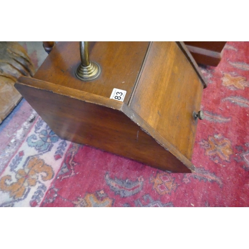 383 - Antique coal scuttle with shovel