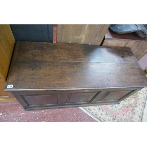 404 - Large Georgian oak coffer - Approx size: W: 138cm D: 56cm H: 59cm