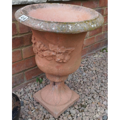 416 - Terracotta pedestal planter