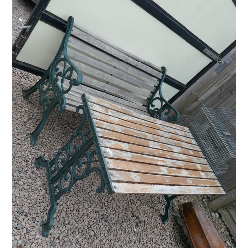 420 - Garden bench & matching table