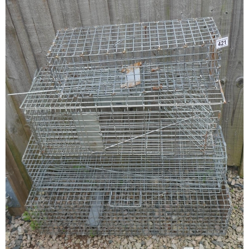 421 - Collection of animal traps