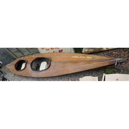 426 - Wooden canoe for 2 - The Old Boot