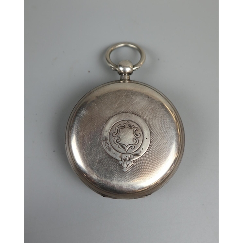 54 - Hallmarked silver pocket watch marked H Samuel