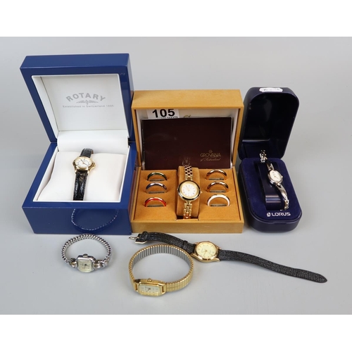 105 - Collection of watches to include Rotary