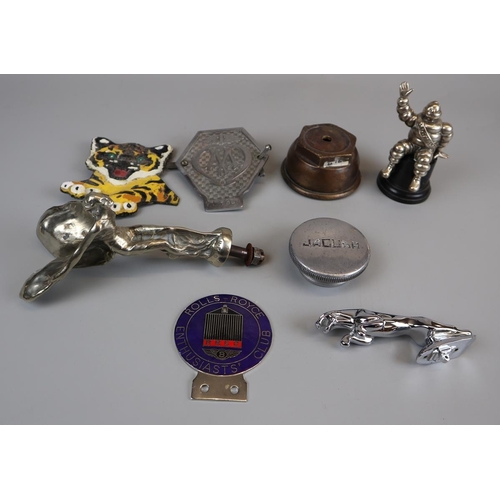 114 - Collection of automotive memorabilia to include car mascots