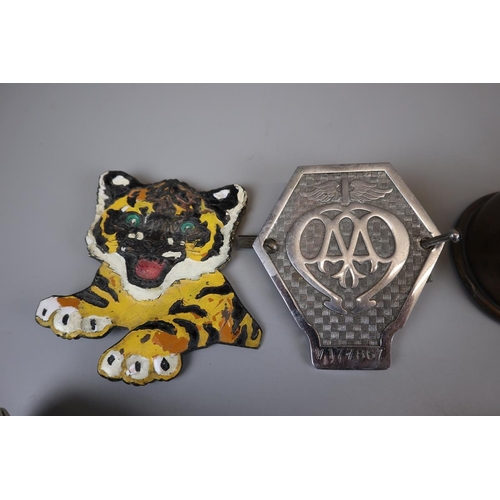 114 - Collection of automotive memorabilia to include car mascots