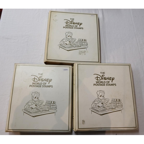 120 - Stamps - 3 IGPO World of Disney albums containing U/M stes, mini sheets & & FDC's