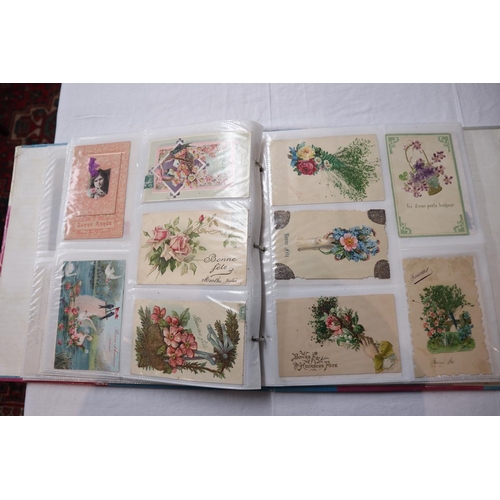 125 - 140 French postcards - Postally used / penned - Circa 1900 to 1920 to include Greetings, Easter, Flo... 