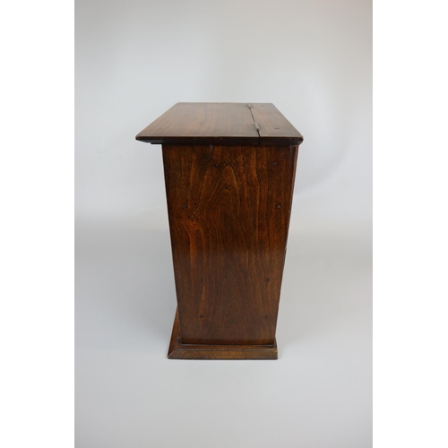 126 - Arts & Crafts oak smokers cabinet with copper panel