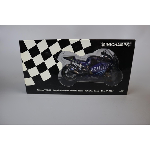 148 - 2 Minichamps 1:12 scale model Valentino Rossi bikes & riders