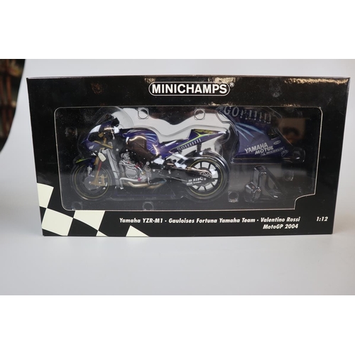 148 - 2 Minichamps 1:12 scale model Valentino Rossi bikes & riders