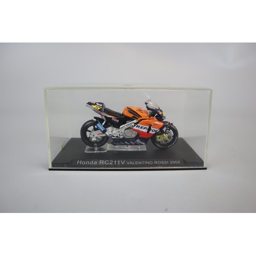 153 - 19 1:24 and 1:18 scale model Valentino Rossi Bikes