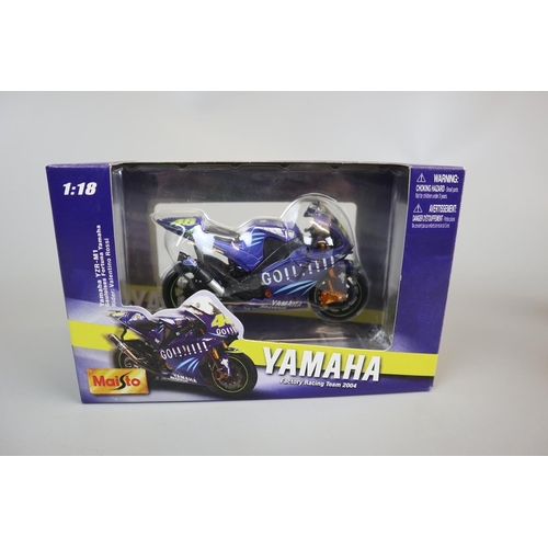 153 - 19 1:24 and 1:18 scale model Valentino Rossi Bikes