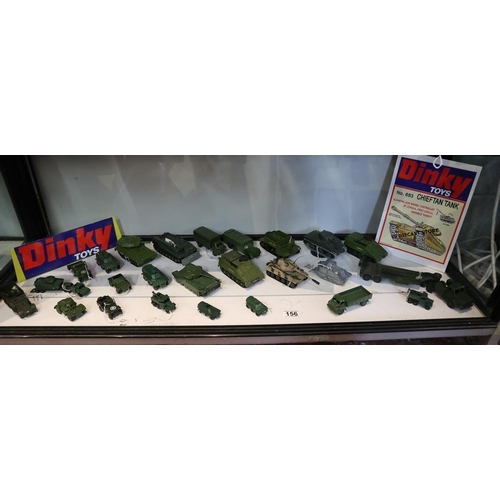 156 - Large collection of Dinky military vehicles