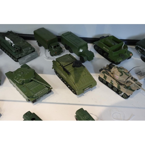 156 - Large collection of Dinky military vehicles