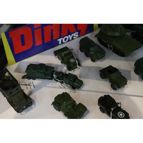 156 - Large collection of Dinky military vehicles