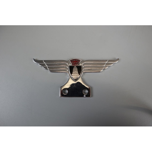 165 - Hanley Page 'Hampden' aeroplane car mascot along with Teesside Flying Club badge & gold and enamel l... 