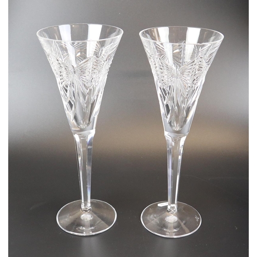 171 - Pair of cut glass flutes