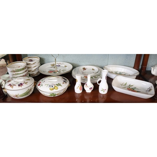 174 - Collection of Royal Worcester Evesham pattern