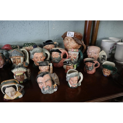 176 - Large collection of Royal Worcester Toby jugs