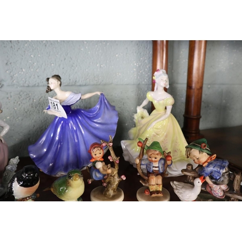 181 - Collection of figures to include Lladro, Goebel & Beswick