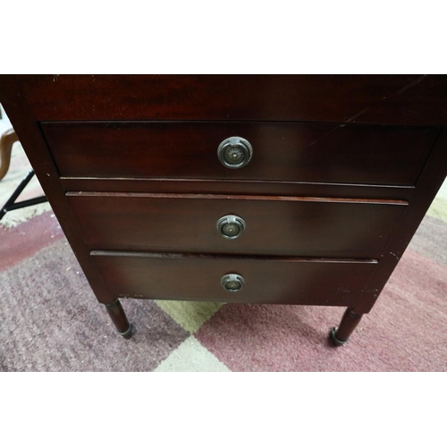 216 - Mahogany canterbury with drawers to base