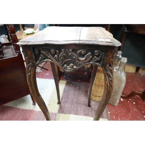 217 - Antique carved oak table