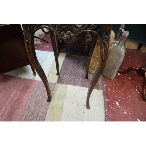 217 - Antique carved oak table