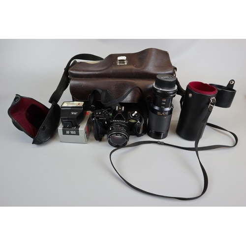 228 - Pentax camera in case with accessories