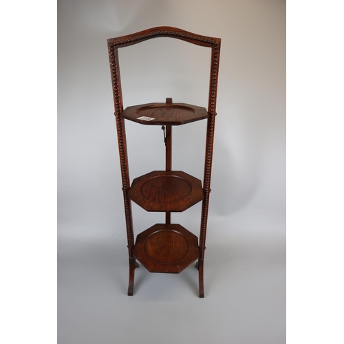 239 - Oak folding cake stand