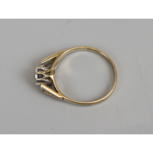 24 - Gold diamond ring (size K)