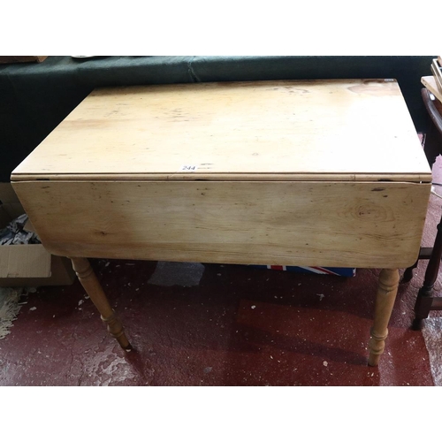 244 - Antique pine drop leaf table