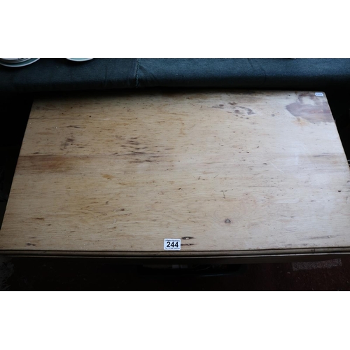 244 - Antique pine drop leaf table