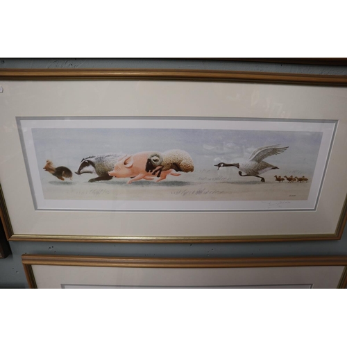 253 - Set of 4 L/E signed prints - The Chase by Geldart