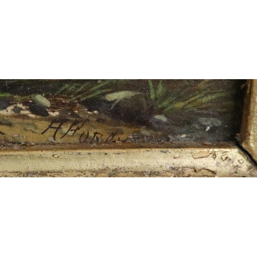 263 - 2 small oils - Rural scenes in ornate gilt frames