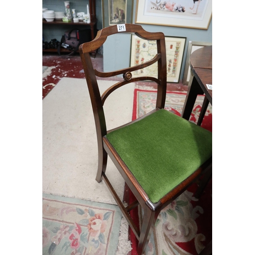 271 - Set of 4 mahogany framed dining chairs