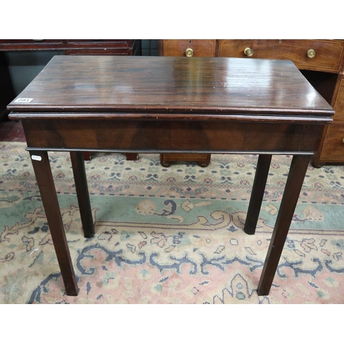 291 - Antique mahogany card table