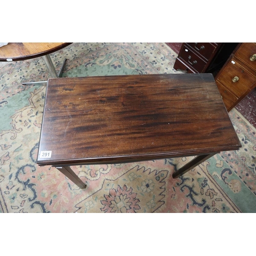 291 - Antique mahogany card table