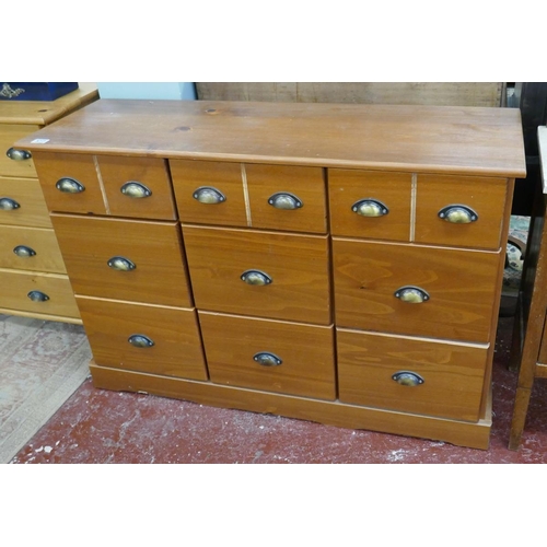 377 - Multi drawer chest - Approx size W: 118cm D: 39cm H: 80cm